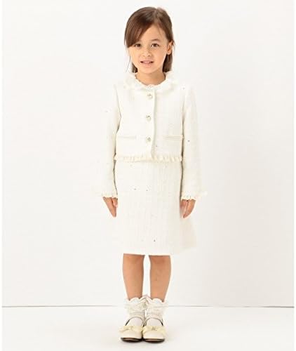 Amazon トッカ バンビーニ Tocca Bambini Kids フラワースパングルツイード ワンピース サックスブルー系 110 ガールズ 通販