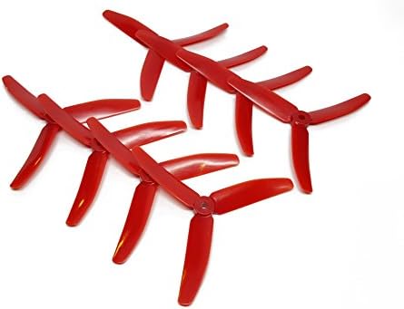 8 Pcs DALPROP T5040 V2 (5.0 x 4.0) Tri-Blade. Red. 4CW and 4CCW. Made from super tough glass reinforced polycarbonate.