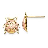 Mia Diamonds 14k Solid Gold Two-Tone Gold Ladybug