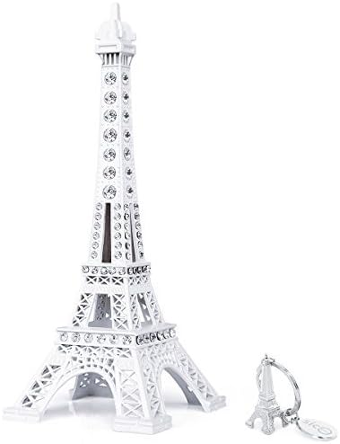 Amazon Com Sicohome Eiffel Tower Cake Topper 7 0 White Metal