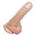 Domed Transparent Penis Sleeve with Flexible Pleasure Spikes - 5