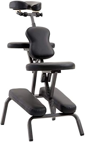 Massage Chair Folding Height Adjustable Tattoo Scraping Chair Portable Leather Pad with Armrest Quality Beauty Bed with Bag