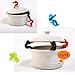 Spill-proof Lid Lifter for Soup Pot, Silicone Kitchen Tools Lid Stand Heat Resistant Holder Let Steam Release - Creative Cooking Helpers and Color Decoration (6 Pack）