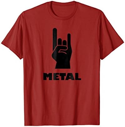Mens Heavy Metal T-Shirt Large Cranberry