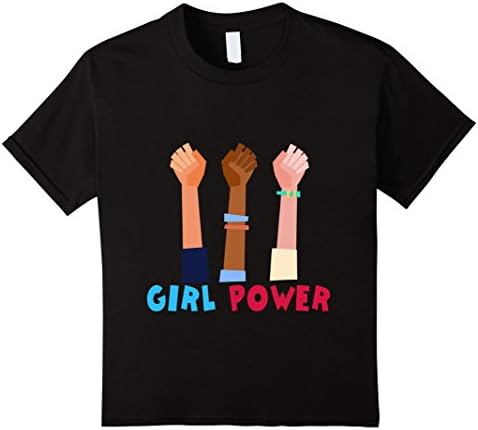 unisex-child Girl Power Great Feminist T-Shirt 8 Black