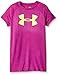 Under Armour Girls' Novelty Big Logo T-Shirt, Strobe (577)/Fuel Green, Youth Large