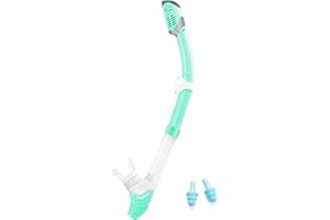 Supertrip Dry Snorkel Adult, Scuba Diving with Splash Guard and Top Valve, Freediving Snorkeling Swimming Snorkel for Adults Youth