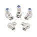 Blacell (5 Pack) 3Ghz Coax Cable 90°Degree F Female to Male Connector Right Angle Adapter - Corner Coax F RG6 Coupler Adapter Connector Joiner