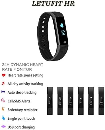 (Updated Version) Fitness Tracker,LETUFIT Fitness Tracker with Heart Rate Monitor Wearable Smart Band