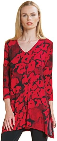 Clara Sunwoo Print Tunic TU167P2 in Red &amp; Black