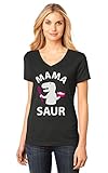 Mama Saur - T-REX Mom Funny Gift for Mothers Day V-Neck Women T-Shirt