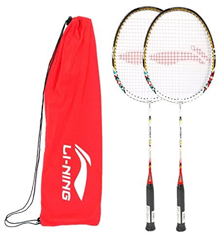 Li-Ning Badminton Racquet Smash Series With Cover Pack of 2 with Extra Grip (Q (20))