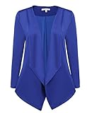 ACEVOG Women's Long Sleeve Open Front Asymmetrical Hem Casual Blazer Jacket