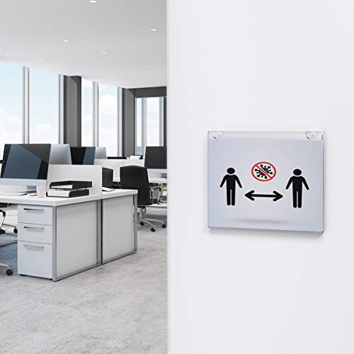 HIIMIEI Acrylic Wall Mount Sign Holder 8.5 x 11 Inches Horizontal 6