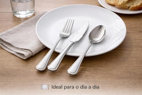 Conjunto de Talheres em Aço Inox Grosso Scazu – 24 Peças – Qualidade, Design Premium e Máxima Durabilidade