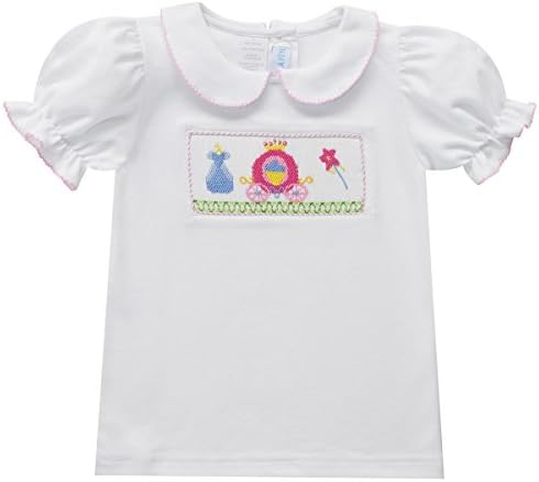 Vive La Fete Princess Smocked Girls Tee Shirt Short Sleeve