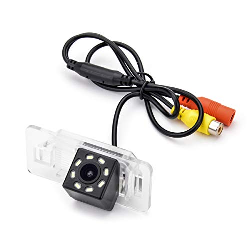 aSATAH 8 LED Car Rear View Camera for BMW 3 E46 E90 E91 E92 5 E39 E60 E61 X5 E53 E70 & Vehicle Camera Waterproof and Shockproof Reversing Backup Camera (8 LED)