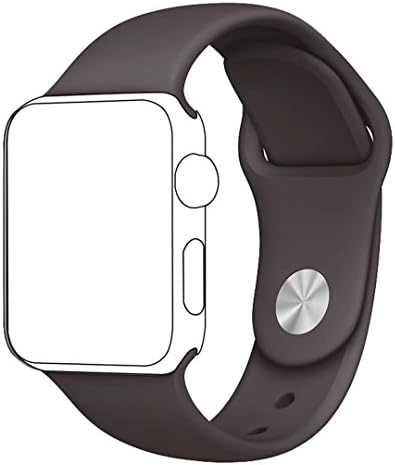 Casok Soft Silicone Replacement Sport Band for 2017 Apple Watch Series 3/2/1 Sport/Edtion/Nike+ All Models, 42mm M/L Cocoa