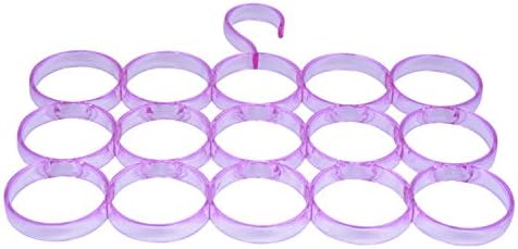 Everyday Shop Triple Line Acrylic Hanger Plastic Ring Hanger for Scarf, Shawl, Tie, Belt, Closet Accessory Wardrobe Organizer