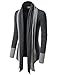TheLees (NKCD94) Open Front Double Shawl Collar Cardigan Sweaters CHARCOAL US M(Tag size M)