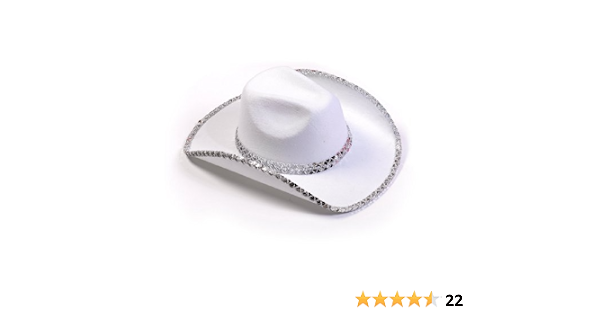 Fun World Cowboy Hat White Sequin 