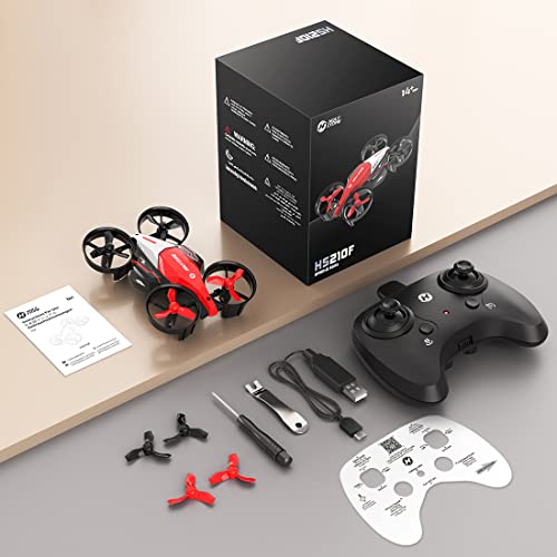 Holy Stone Mini Drone for Kids, HS210F 2 In 1 Small Indoor RC Quadcopter Helicopter Plane with Modular Battery, Land and Fly Mode, Auto Hovering, 3D Flip, Headless Mode, Toy Gift for Boys and Girls