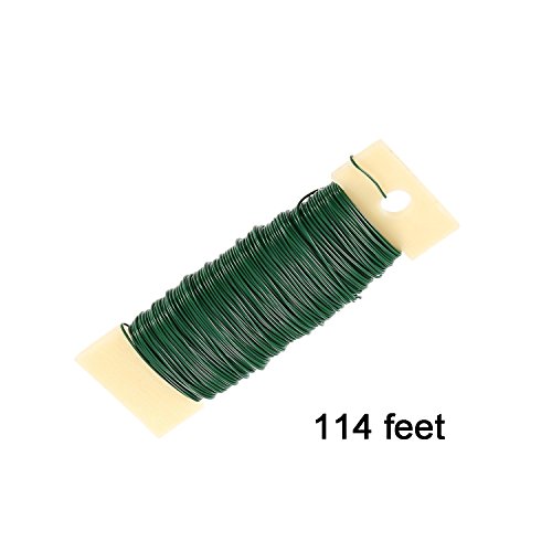 Piokio Floral Arrangement Kit 3PC 1/2 Inch Floral Tape, 22 Gauge Floral Wire and 100 Pieces Ball Head Pins