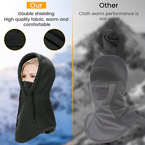 MOHOO Balaclava Face Mask Windproof Ski Mask Multifunction Balaclava Full Cover Mask Fleece Fabric for Cold Weather Winter Outdoor Sport Motorbike Skiing Snowboarding Mountain Camping Hiking