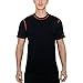 Woolx Men's Basix Tee, Black Tangerine, Large