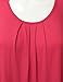 DRESSIS Women's Basic Soft Pleated Scoop Neck Sleeveless Loose Fit Tank Top CORAL L