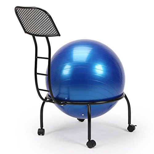 AHHC Exercise Yoga Ball Chair Home Gym Balance Ball and Chairs Metal