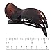 Parcelona French Simply Bear Paw Medium 3” Celluloid Non Slip Side Slide In Jaw Yoga for Fine Hair Fashion Durable Styling Women Hair Accessories Claw Clip for Girls, Made in France(Tortoise Shell)