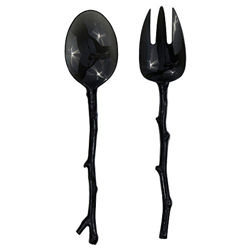 Creative Converting 315492 Madhouse By Michael Aram Twig Design Salad Servers, Multicolor