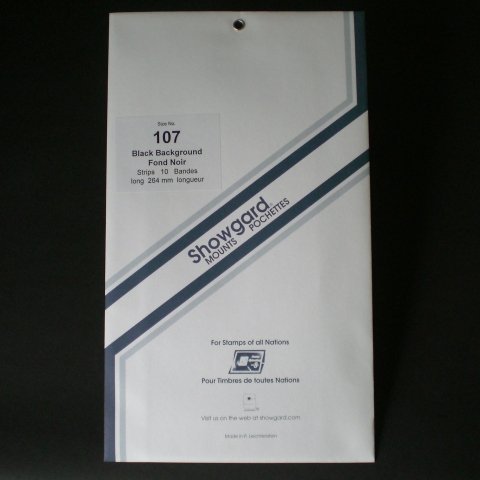 Showgard Strip Style Black Stamp Mounts Size 107