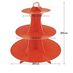 Faxco 3 Pack 3-Tier Colorful Round Cardboard Cup
