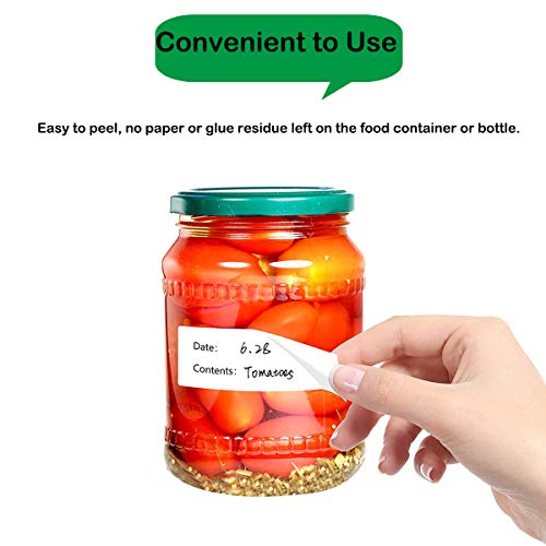 Removable Freezer Labels, 1 x 3\'\' Labels for Food Containers, Food Storage Stickers, Refrigerator Freezer Paper Label No Scrubbing, No Residue