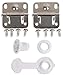 Coleman Ice Chest Cooler Replacement Stainless Steel Hinges and Screws Set & Standard Drain Plug Assembly - 1
