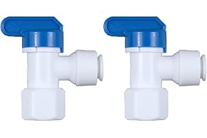 GENERIC EZRODI 2 Pack RO Water Tank Valve Connector for Reverse Osmosis Storage Tank (2, 3/8 in. Female Thread and 3/8 in. O.D. output)