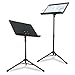 PARTYSAVING Orchestra Sheet Music Stand with Heavy Duty Black Metal Folding Design, 48.5-inch Tall, APL1359