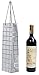 Juvale 6 Pack Foiled Glitter Wine Bottle Gift Bags with Handles for Holidays, New Years, Birthdays (Silver, Black, Gold, 3.8 x 14 x 3.3 In Wine Gift Bag)