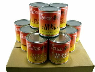 Yoder's Canned Premium Variety Pack (Beef, Chicken, Hamburger, Turkey, Pork, Pork Sausage) 12 Cans/Full Case