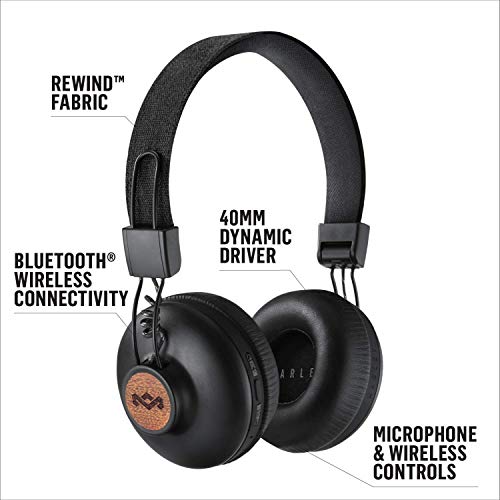 HOUSE OF MARLEY EM-JH133-SB Marley Positive Vibration 2 Bt, Draadloze Bluetooth On-Ear Hoofdtelefoon, Geluidsisolatie… - Afbeelding 3