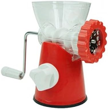 Dealglad® Multifunction Household Manual Meat Grinder Mincer Spice Vegetable Chopper Cutter Sausage Stuffer Pasta Maker Mini Chopper (Red)
