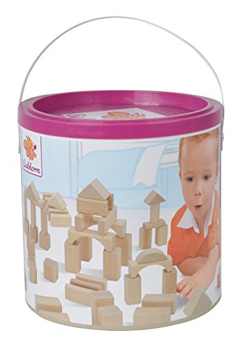 Eichhorn 100 naturfarbene Holzbausteine in der Trommel zur Aufbewahrung, FSC 100% zertifiziertes Buchenholz… – Bild 8