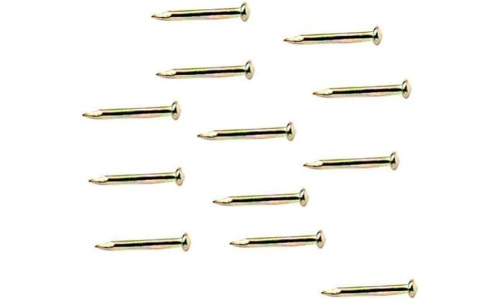 Merriway BH03604 (30 gm) Brass Plated Escutcheon Pins, 16 mm (5/8 inch) - Pack of 30 gm