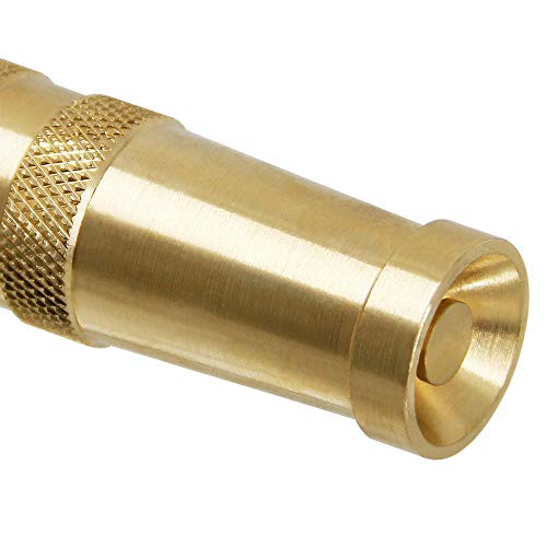 Triumpeek Solid Brass Hose Nozzle, 2 Pack 4" Heavy Duty Brass Garden
