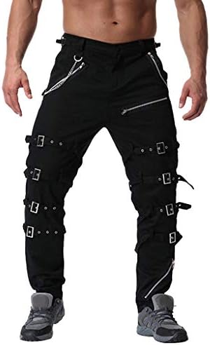 Mens Army Combat Work Trouser Vintage Cargo Trouser Cotton Multi Zipper Outdoors Long Pants for Mens Size 30-38,Heavy Duty,Dark Gray,Black,Green