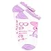 Peppa Pig Little Girls 6 pack Socks (6-8 (Shoe: 10.5-4), Ballet Pink No Show)