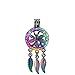 10X/lot Rainbow Dream Catcher Owl Leaves Animals Paw Elephant Insect Yoga Beads Cage Pendant Locket