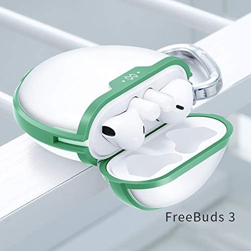 Mancser Compatible with Huawei FreeBuds 3 Case Wireless Bluetooth Drop Resistance PC+TPU Earphone Protective Cover Accessories(Lavender Grey)